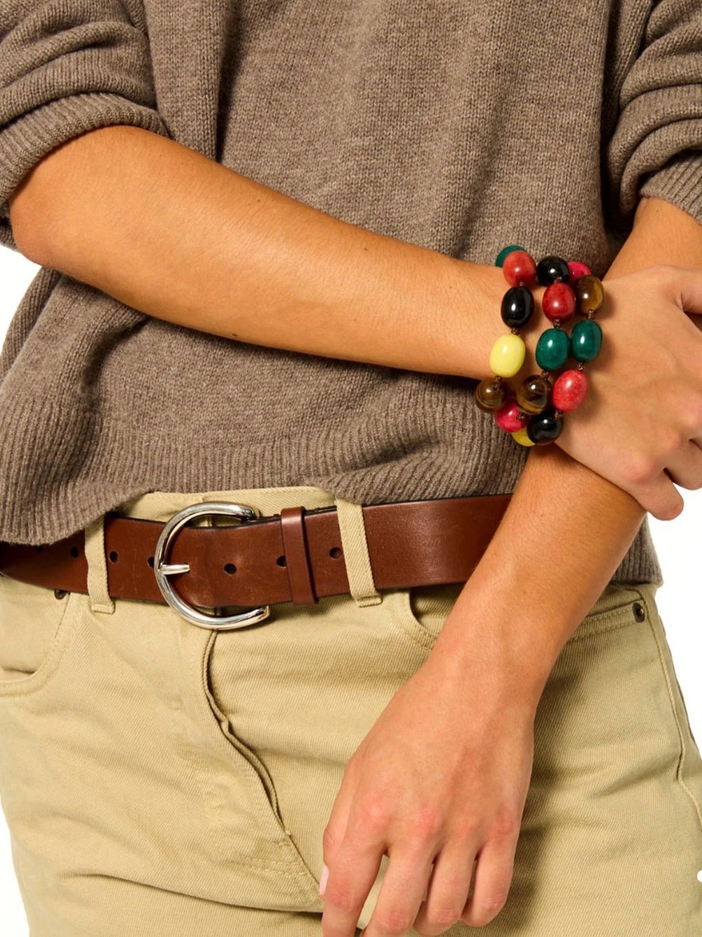 Roxanne Assoulin The Multi Pebble Semiprecious Stone Bracelet NEW (One Bracelet)